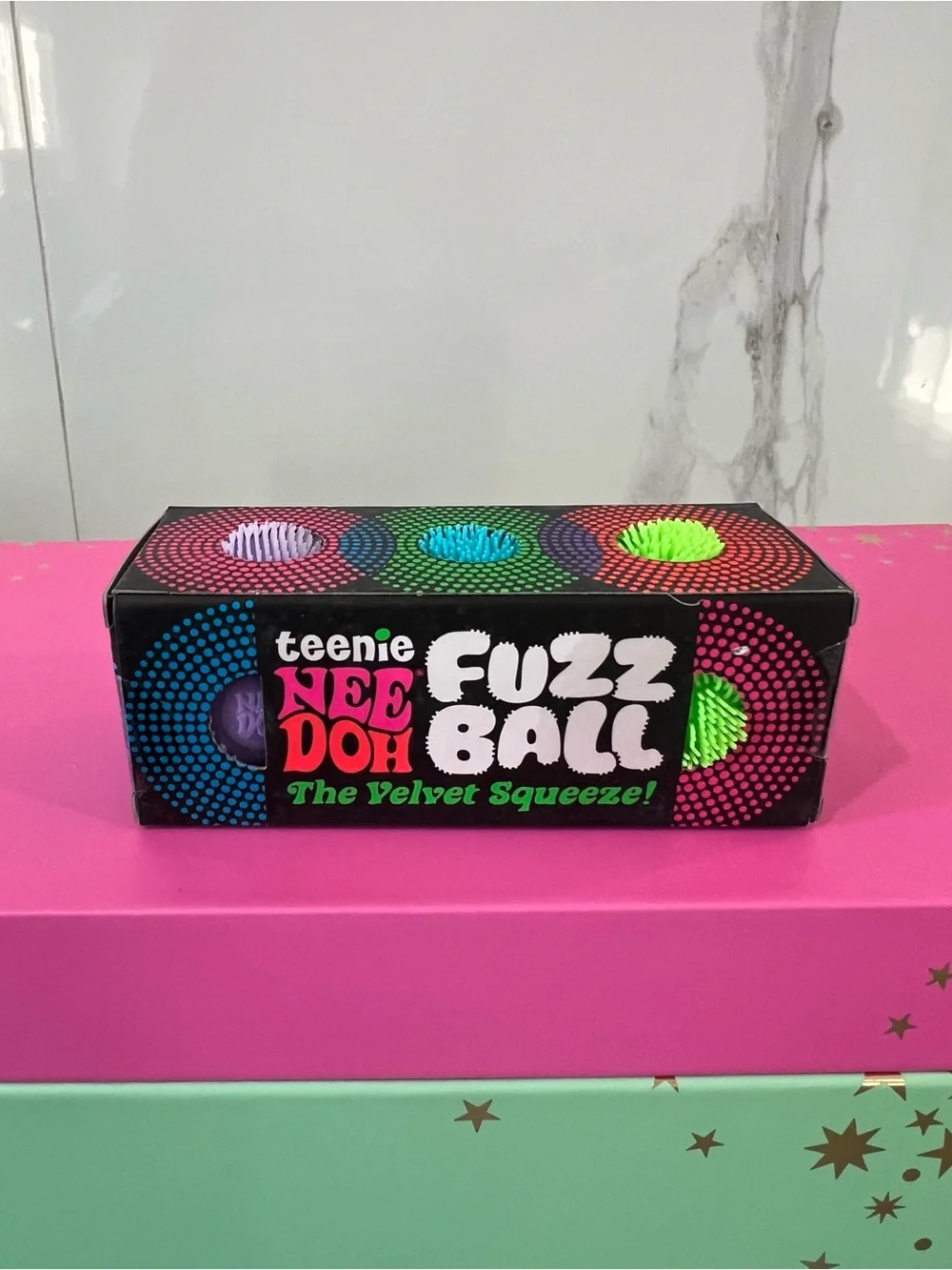 Needoh sealed package Fuzz Ball Velvet Squeeze -  (Set of 3)